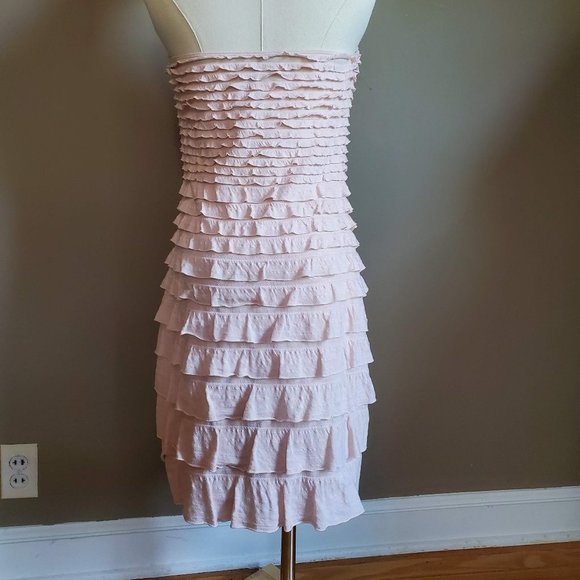 Express Strapless Overlay Layered Dress Medium - Picture 5 of 11